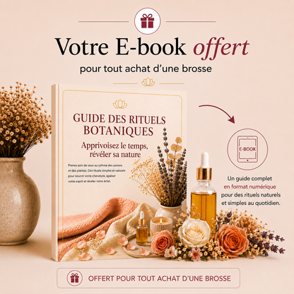 E-book offert Guide des Rituels Botaniques pour tout achat d'une brosse 3 en 1 by Lunéha
